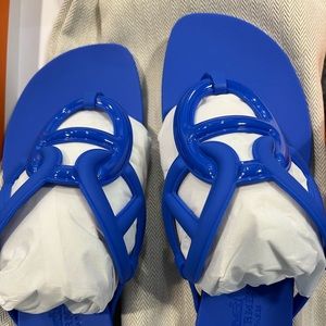 Hermes sandal brand new blue